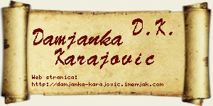 Damjanka Karajović vizit kartica